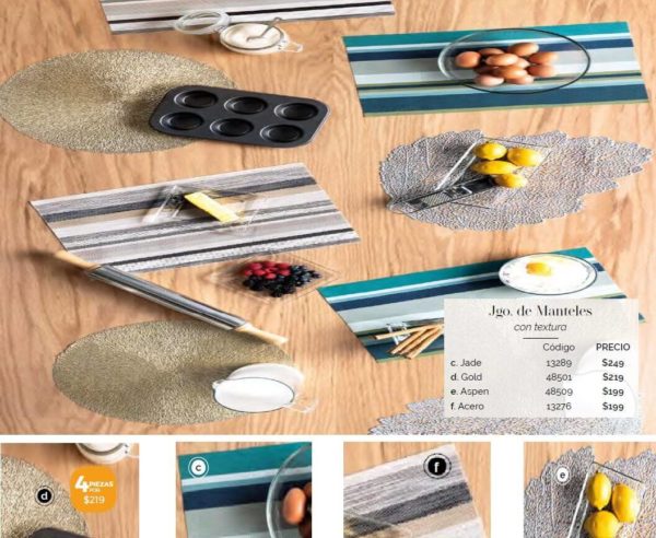 venta por catalogo hogar_mantel individual textura